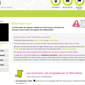 Vidéo au réseau des GL Septembre 2020